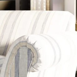 Angus Striped Linen Snuggle Chair -Online Furniture Store 30869752 alt05