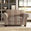 Angus Striped Linen Snuggle Chair -Online Furniture Store 30869753