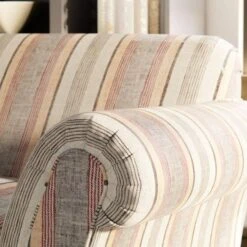 Angus Striped Linen Snuggle Chair -Online Furniture Store 30869753 alt05