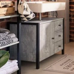 Colton Undersink Unit, Concrete Effect -Online Furniture Store 30869870 alt04