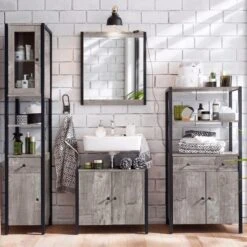 Colton Undersink Unit, Concrete Effect -Online Furniture Store 30869870 alt05