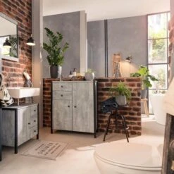 Colton Undersink Unit, Concrete Effect -Online Furniture Store 30869870 alt06