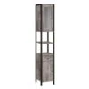 Colton Concrete Effect Tallboy Storage Unit With Mirrored Door -Online Furniture Store 30869873