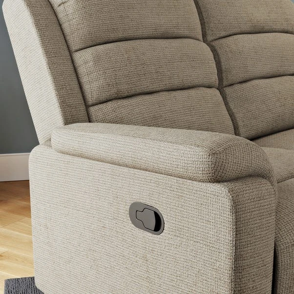Taylor Chunky Chenille Manual Recliner Armchair, Dark Natural 5 Taylor Chunky Chenille Manual Recliner Armchair, Dark Natural - Image 3