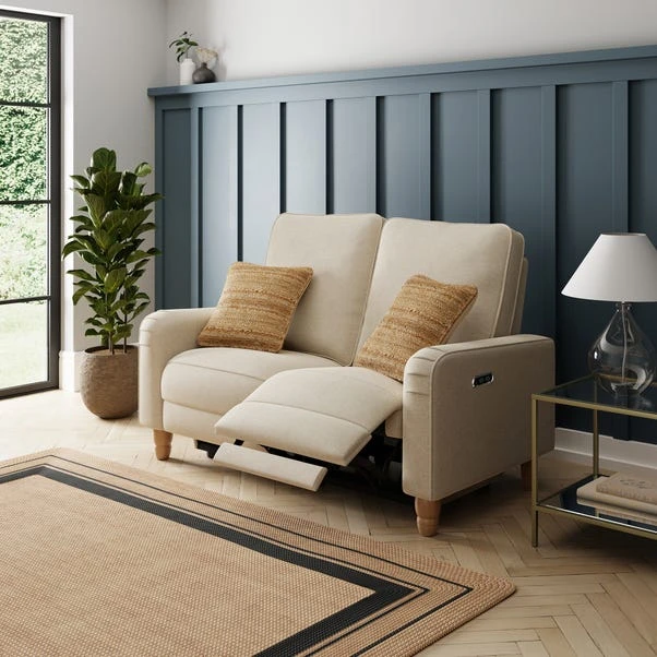 Beatrice Luna Fabric Natural Power Recliner 2 Seater Sofa 4 Beatrice Luna Fabric Natural Power Recliner 2 Seater Sofa - Image 2