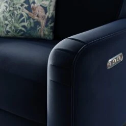 Beatrice Matte Velvet Power Recliner Armchair, Luxe Navy -Online Furniture Store 30869981 alt03