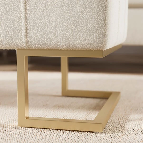 Holland Tray Table Ottoman, Ivory Sherpa 6 Holland Tray Table Ottoman, Ivory Sherpa - Image 4
