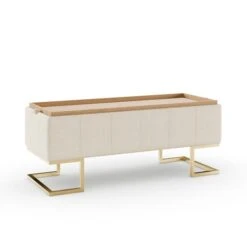 Holland Tray Table Ottoman, Ivory Sherpa 19 Holland Tray Table Ottoman, Ivory Sherpa -Online Furniture Store 30870372 alt07