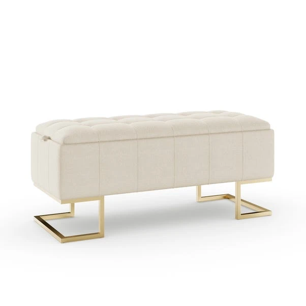 Holland Tray Table Ottoman, Ivory Sherpa 11 Holland Tray Table Ottoman, Ivory Sherpa - Image 9