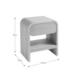 Bennett 1 Drawer Bedside Table -Online Furniture Store 30871515 alt09