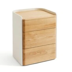 Reggie 3 Drawer Bedside Table, Oak Effect -Online Furniture Store 30871517 alt08
