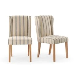Oswald Set Of 2 Dining Chairs, Folkstone Blue Stripe -Online Furniture Store 30872515 alt05