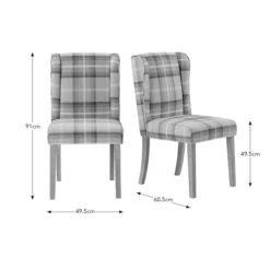 Oswald Set Of 2 Dining Chairs, Country Check -Online Furniture Store 30872516 alt09