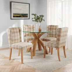 Oswald Set Of 2 Dining Chairs, Country Check -Online Furniture Store 30872520 alt01