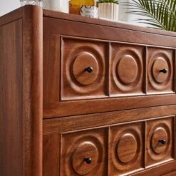 Theodore 2 Drawer Wide Bedside Table, Mango Wood -Online Furniture Store 30872715 alt05