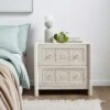 Theodore 2 Drawer Wide Bedside Table, Mango Wood -Online Furniture Store 30872717