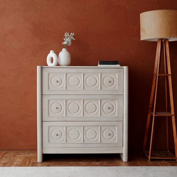 Theodore 3 Drawer Chest, Mango Wood 4 Theodore 3 Drawer Chest, Mango Wood - Image 2