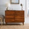 Brannock 6 Drawer Chest, Mid Stained Mango Wood 2 Brannock 6 Drawer Chest, Mid Stained Mango Wood -Online Furniture Store 30872723