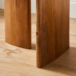 Arya Oval Side Table, Mango Wood And Real Marble -Online Furniture Store 30872727 alt02