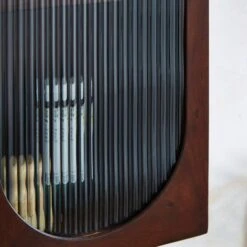 Elias Wall Cabinet, Acacia Wood, Mirror And Reeded Glass 9 Elias Wall Cabinet, Acacia Wood, Mirror And Reeded Glass -Online Furniture Store 30873171 alt02