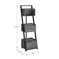 Fulton Bathroom Ladder Shelf, Pine Effect -Online Furniture Store 30873186 alt09