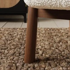 Cleo Curved Ivory Sherpa Accent Chair 17 Cleo Curved Ivory Sherpa Accent Chair -Online Furniture Store 30873356 alt05