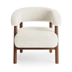 Cleo Curved Ivory Sherpa Accent Chair 18 Cleo Curved Ivory Sherpa Accent Chair -Online Furniture Store 30873356 alt06