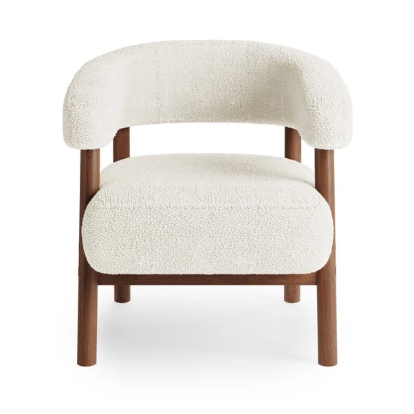 Cleo Curved Ivory Sherpa Accent Chair 9 Cleo Curved Ivory Sherpa Accent Chair - Image 7