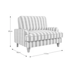 Beatrice Woven Stripe Snuggle Chair -Online Furniture Store 30873458 alt09