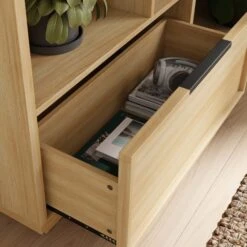 Hardy Slim Bookcase With Drawer, Oak Effect -Online Furniture Store 30874180 alt02