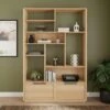 Hardy Wide Bookcase With 2 Drawers, Oak Effect 2 Hardy Wide Bookcase With 2 Drawers, Oak Effect -Online Furniture Store 30874521