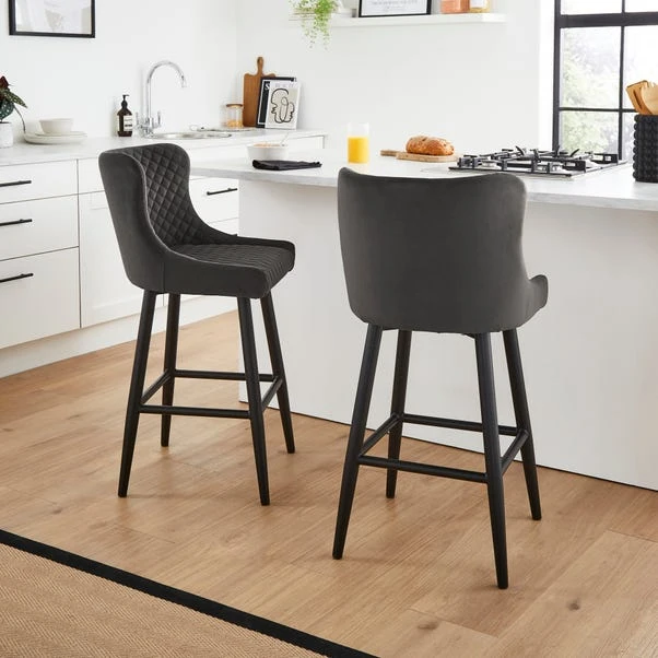 Montreal Counter Height Bar Stool, Velvet 10 Montreal Counter Height Bar Stool, Velvet - Image 8