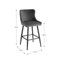 Montreal Counter Height Bar Stool, Velvet 35 Montreal Counter Height Bar Stool, Velvet -Online Furniture Store 30876143 alt09