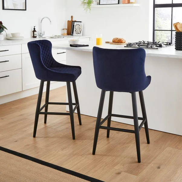 Montreal Counter Height Bar Stool, Velvet 4 Montreal Counter Height Bar Stool, Velvet - Image 2