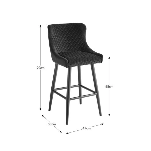 Montreal Counter Height Bar Stool, Velvet 9 Montreal Counter Height Bar Stool, Velvet - Image 7