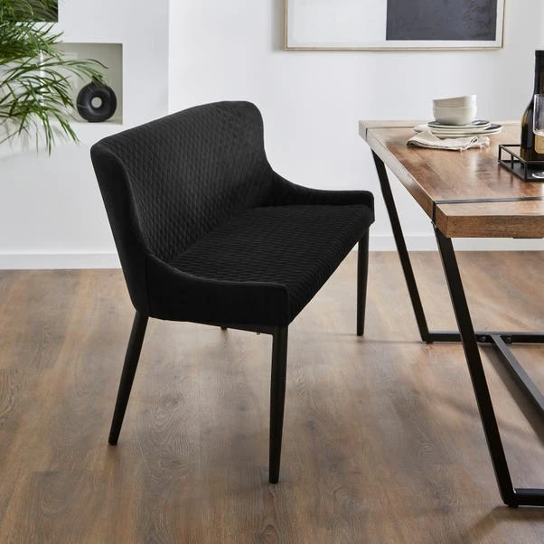 Montreal 2 Seater Dining Bench, Velvet, 133cm 4 Montreal 2 Seater Dining Bench, Velvet, 133cm - Image 2