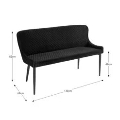 Montreal 2 Seater Dining Bench, Velvet, 133cm 23 Montreal 2 Seater Dining Bench, Velvet, 133cm -Online Furniture Store 30876146 alt09
