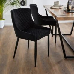 Montreal Set Of 2 Dining Chairs, Velvet -Online Furniture Store 30876148 alt01