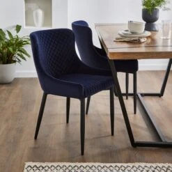 Montreal Set Of 2 Dining Chairs, Velvet -Online Furniture Store 30876150 alt01