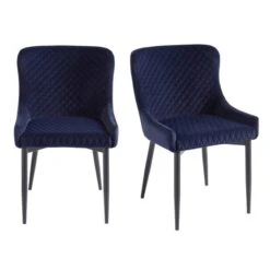 Montreal Set Of 2 Dining Chairs, Velvet -Online Furniture Store 30876150 alt03