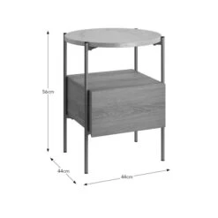 Elody 1 Drawer Bedside Table -Online Furniture Store 30876297 alt09