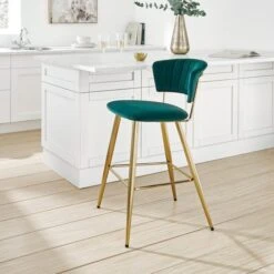Kendall Bar Stool, Velvet -Online Furniture Store 30876306