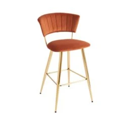 Kendall Bar Stool, Velvet -Online Furniture Store 30876307 alt04