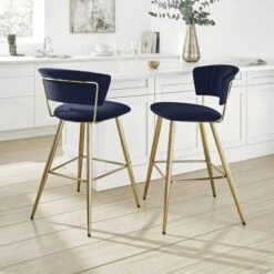 Kendall Bar Stool, Velvet -Online Furniture Store 30876309