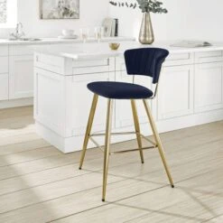 Kendall Bar Stool, Velvet -Online Furniture Store 30876309 alt01