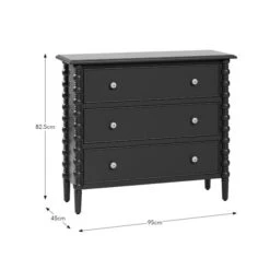 Pippin 3 Drawer Chest, Navy -Online Furniture Store 30876522 alt09