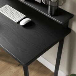 Freddie Black Step Up Shelf Desk -Online Furniture Store 30876535 alt02