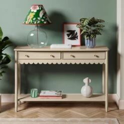 Remi Scalloped Console Table -Online Furniture Store 30876542