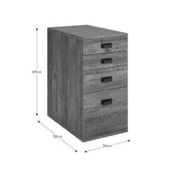 Fulton 4 Drawers Storage Unit, Pine -Online Furniture Store 30878037 alt09