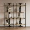 Ramson Tall And Wide Shelving Unit, Oak And Black -Online Furniture Store 30878042